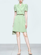 Load image into Gallery viewer, 2PS Light Green 1940S Vintage Classic Top And Pant Suit