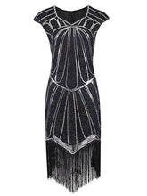 Load image into Gallery viewer, 1920S Sequin Fringed Gatsby Dress