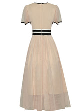 Load image into Gallery viewer, Embroidered Cape Style 1950s Vintage Party Dress