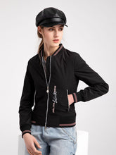 Load image into Gallery viewer, Pilot Style Jacket Street Daily Fall Winter Casual Solid Color Stand Collar Sporty Jacket For Women