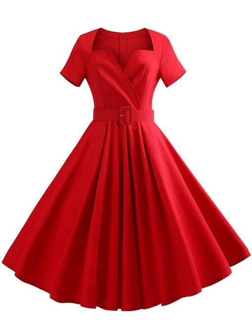 50s style christmas dresses Green 1950s Christmas Snowflake Off-Shoulder Dress