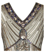 Load image into Gallery viewer, Champagne 1920s Sequined Flapper Dress