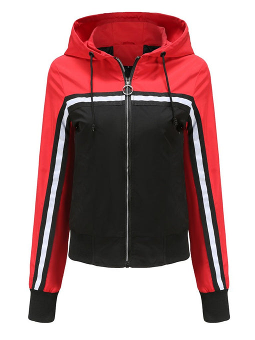Women's Jacket Street Daily Fall Winter Casual Two-tone Stand Collar Jacket