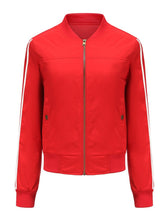 Load image into Gallery viewer, Women&#39;s Pilot Style Jacket Daily Fall Winter Casual Solid Color Stand Collar Sporty Jacket
