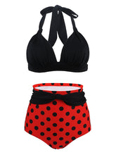 Load image into Gallery viewer, Sexy Classical Retro Style Contrast Color Two Pieces Bikini Sets