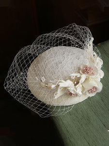 Lace Flover Tulle  Vintage Lace 1950S Hat 