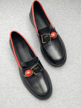 Load image into Gallery viewer, Women&#39;s Loafers Round Toe Leather Vintage Shoes