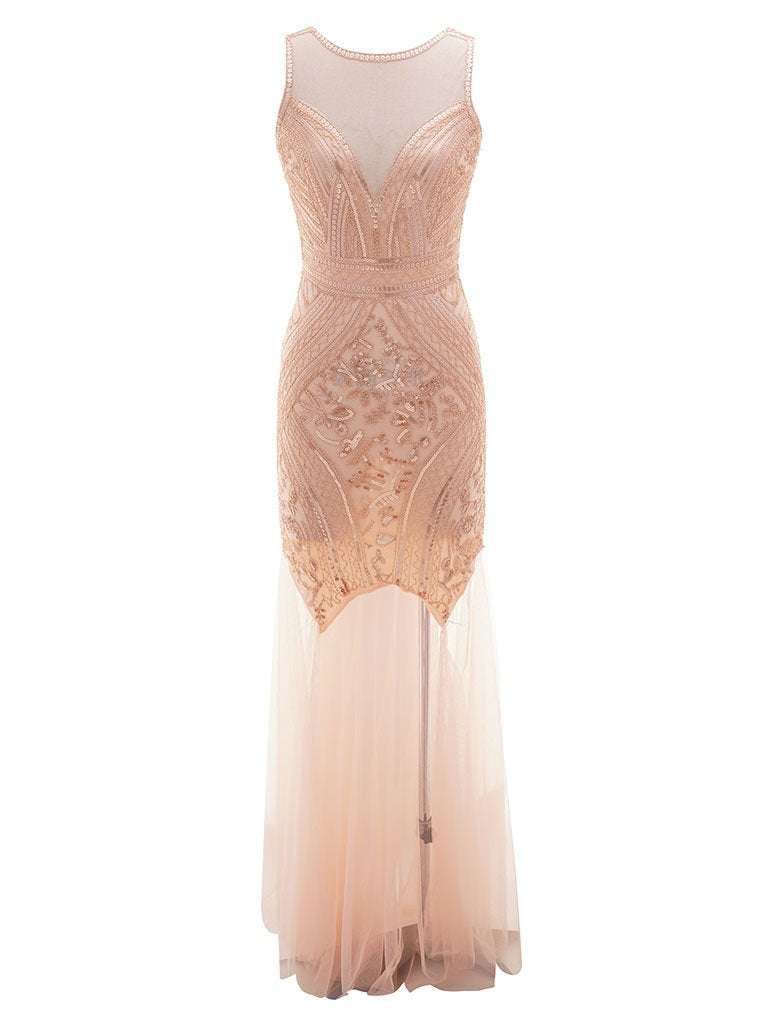 great gatsby maxi dress Shop 1920s Long Flapper Dresses | Great Gatsby Fashion