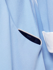 Big BowKnot Baby Blue 3/4 Sleeve 1950S Vintage Dress With Button