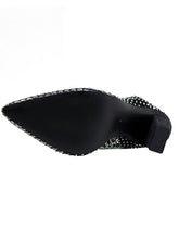 Load image into Gallery viewer, High Heel Pointed Toes Luxury Bling Rhinestone Mesh Sandals Retro High Boots Shoes