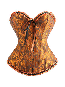 Women‘s Ruffles Corset Top Strapless Waist Trainer