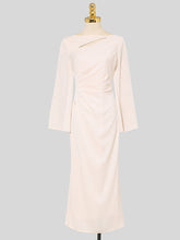 Load image into Gallery viewer, Apricot Slit Cape Sleeve 1940S Vintage Dress
