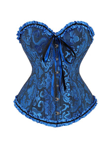 Women‘s Ruffles Corset Top Strapless Waist Trainer
