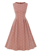 Load image into Gallery viewer, 1950s Floral Print With Pockets Design Vintage Dress