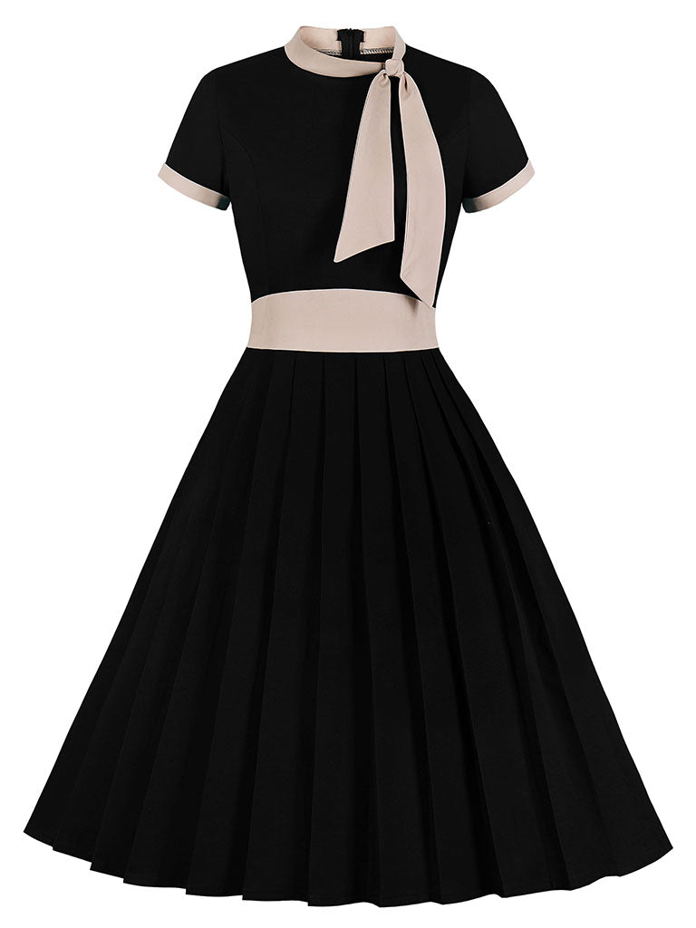 BowKnot Collar Vintage 1950S Dress Swing Party Dress With Pockets – Jolly Vintage BowKnot Collar Vintage 1950S Dress Swing Party Dress With Pockets – Jolly Vintage