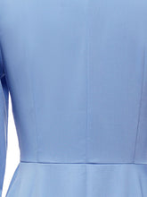 Load image into Gallery viewer, Big BowKnot Baby Blue 3/4 Sleeve 1950S Vintage Dress With Button