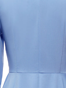 Big BowKnot Baby Blue 3/4 Sleeve 1950S Vintage Dress With Button