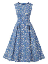 Load image into Gallery viewer, 1950s Floral Print With Pockets Design Vintage Dress