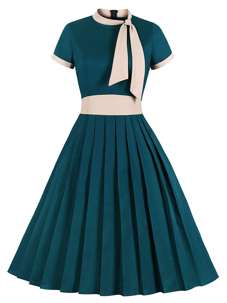 BowKnot Collar Vintage 1950S Dress Swing Party Dress With Pockets – Jolly Vintage