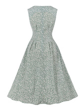 Load image into Gallery viewer, 1950s Floral Print With Pockets Design Vintage Dress