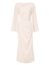 Load image into Gallery viewer, Apricot Slit Cape Sleeve 1940S Vintage Dress