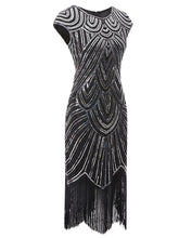 Load image into Gallery viewer, 3 Colors 1920s Sequined Flapper Dress