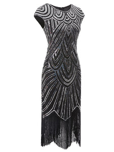 3 Colors 1920s Sequined Flapper Dress