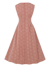 Load image into Gallery viewer, 1950s Floral Print With Pockets Design Vintage Dress