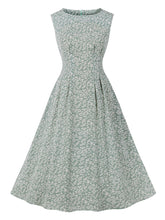 Load image into Gallery viewer, 1950s Floral Print With Pockets Design Vintage Dress