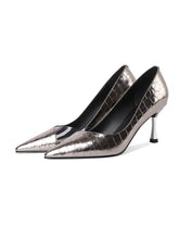 Load image into Gallery viewer, 7CM High Heel  Pointed Toe Leather Shoes