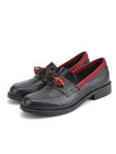 Load image into Gallery viewer, Women&#39;s Loafers Round Toe Leather Vintage Shoes