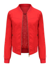 Load image into Gallery viewer, Women&#39;s Pilot Style Jacket Daily Fall Winter Casual Solid Color Stand Collar Sporty Jacket