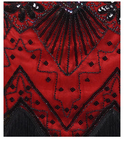 4 Colors 1920s  Sequined Fringed Flapper Dress