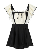 Load image into Gallery viewer, 50S Sweet Ruffles Swimsuit With Adjustable Straps Vintage Swimsuit