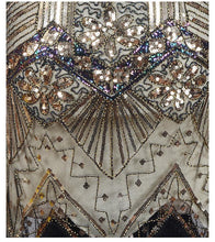 Load image into Gallery viewer, Champagne 1920s Sequined Flapper Dress