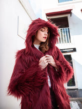 Load image into Gallery viewer, Faux Fur Coat Women Hooded Long Sleeve Oversized Winter Coat