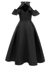 Load image into Gallery viewer, Elegant Open Shoulder CrewNeck Dress
