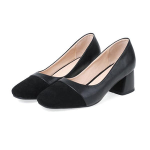 Women's Heel Pointed Toe Chunky Heel PU Leather