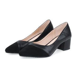 Women's Heel Chunky Heel Pointed Toe TU Leather