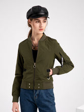 Load image into Gallery viewer, Pilot Style Jacket Daily Going out Fall Winter Casual Solid Color Stand Collar Sporty Jacket For Women
