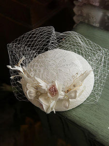 Lace Flover Tulle  Vintage Lace 1950S Hat 