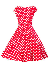 Load image into Gallery viewer, Sweet Consice A Line Solid Color Dots Vintage Dress