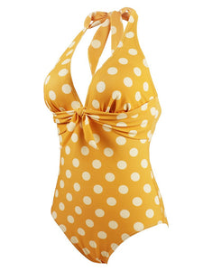 Sexy Vintage Style Dots One Piece Bikini