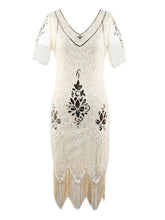 Load image into Gallery viewer, Flapper 1920S Fringed Gatsby Dress