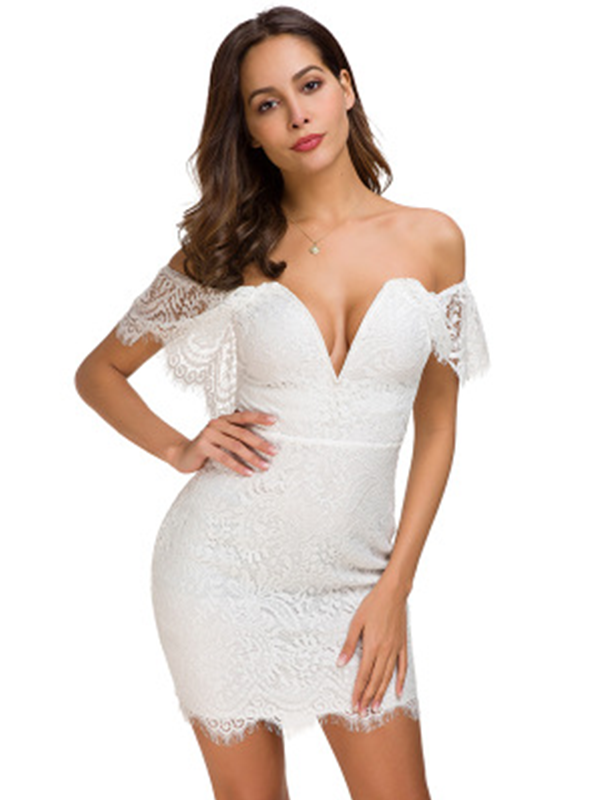 chinese dress ladies Vintage Lace Princess Wedding Dresses Off the Shoulder Wedding Gowns V –  Viniodress main image 0