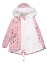 Load image into Gallery viewer, Women&#39;s Coat Daily Going Out Fall Winter Casual Waisted Solid Color Cotton Oversized Hoodie Coat