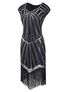 1920S Sequin Fringed Gatsby Dress