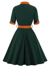 Load image into Gallery viewer, Dark Green Swing Vintage 1950S Dress