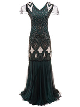 Load image into Gallery viewer, 5 Color 1920S Sequined Fringe Flapper Dress