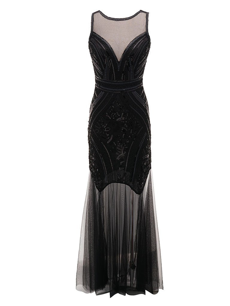 Flapper 1920S Fringed Gatsby Maxi Dress